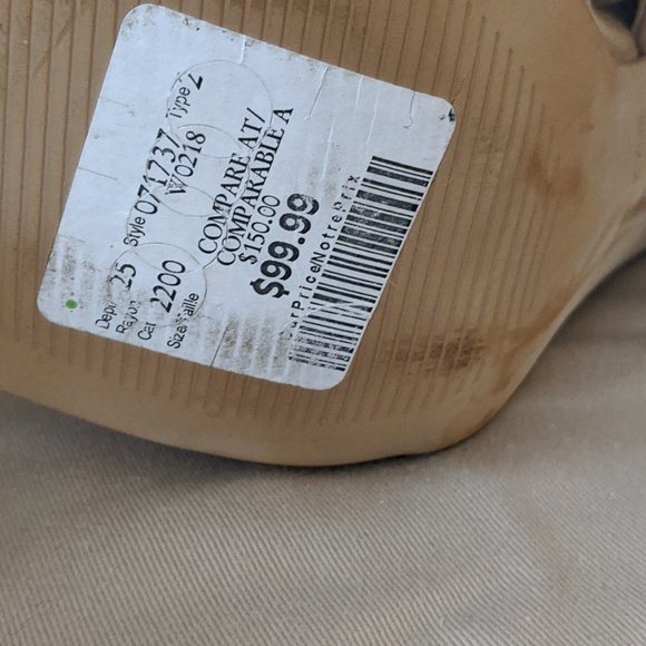 New Kendall + Kylie beige suede sandals size 8.5 with Acrylic Heel - Picture 7 of 7